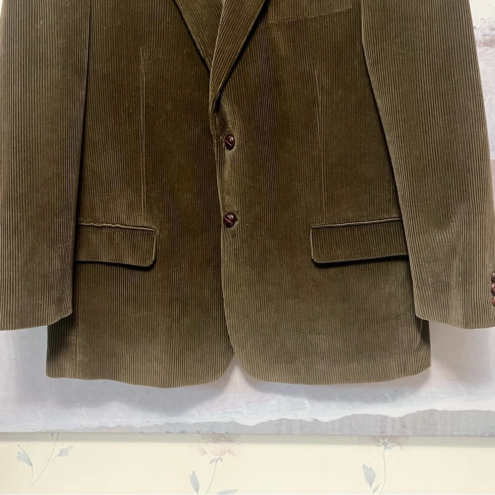 J.D. Christopher Corduroy‎ Blazer Mens 44R Brown Sport Coat Y2K Preppy 90s